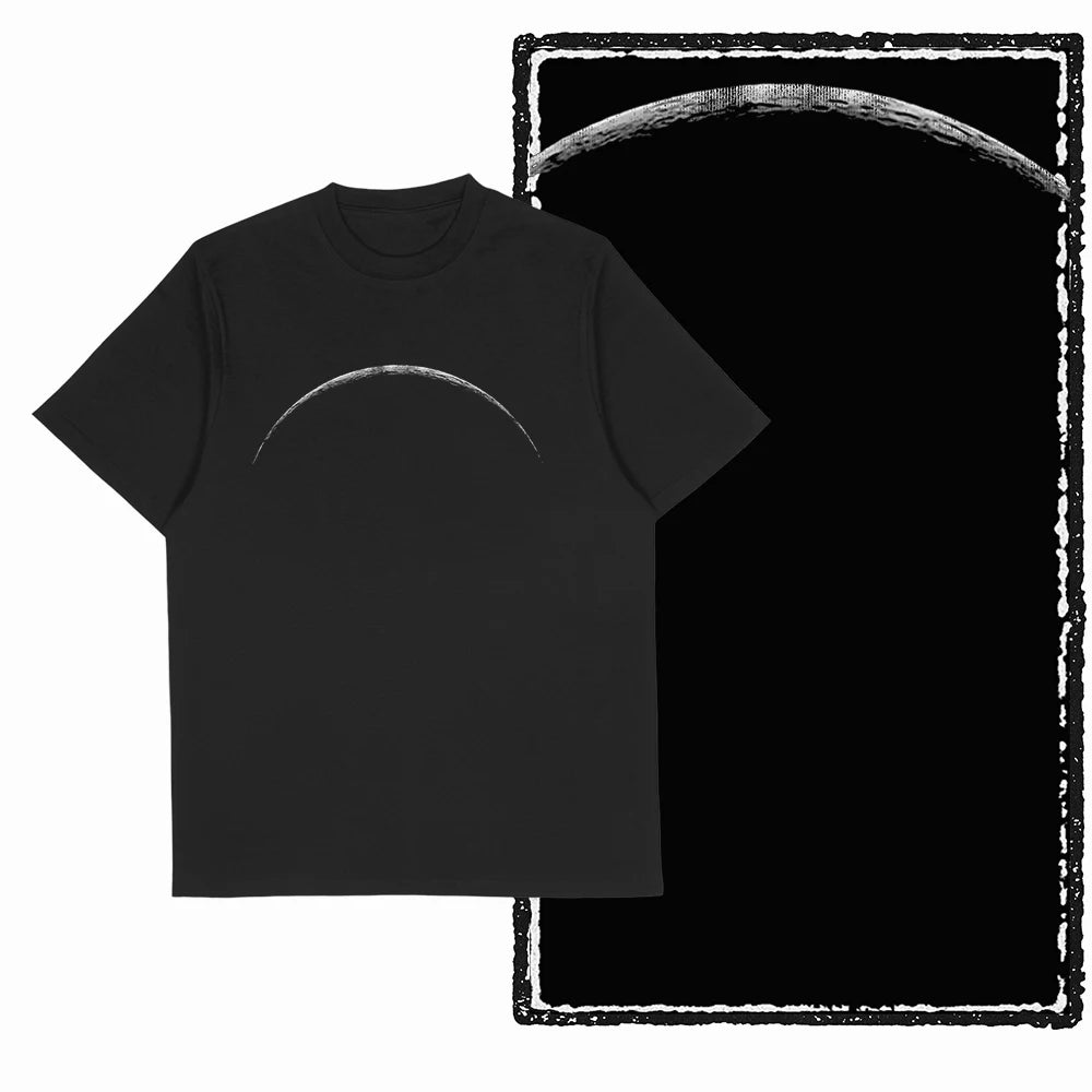 Coolmind SA 100% Cotton astronaut Graphic T shirt fo men Cool Moon print Big Size men tshirt BLACK men's novelty tee shirt
