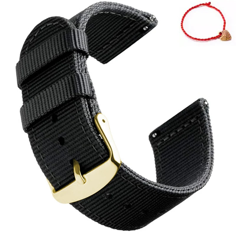 Waterproof Sailcloth Watch Band Quick Release Watch Strap 18mm 20mm  22mm Nylon Watchband