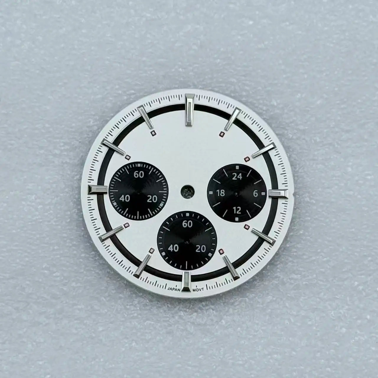29.5mm/32.5mm No logo Sunburst Watch Dial For Seiko VK63 Longines Conquest Chronograph Quartz Movement Green Lume Mod Parts Case