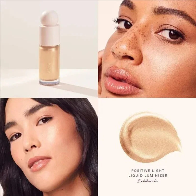 Hot Positive Light Liquid Luminizer 3D Face Contour Liquid Bronzer Shade Long Lasting Waterproof Brighten Makeup Glossy Lipstick