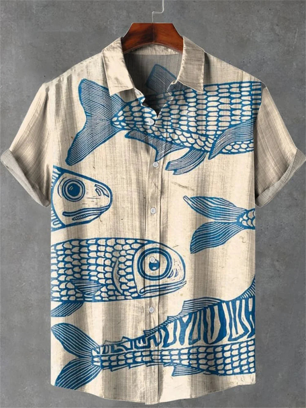 Men's Shirt 3D Printed Gentleman Retro Irregular Plant Printed Casual Long Sleeve Fashion Printed Shirt