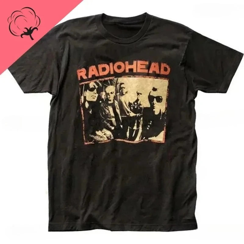 Radiohead T Shirt Men Vintage Classic Tees North America Tour Rock Boy women's tshirt Camisetas Hombre Hip Hop Street casual Top