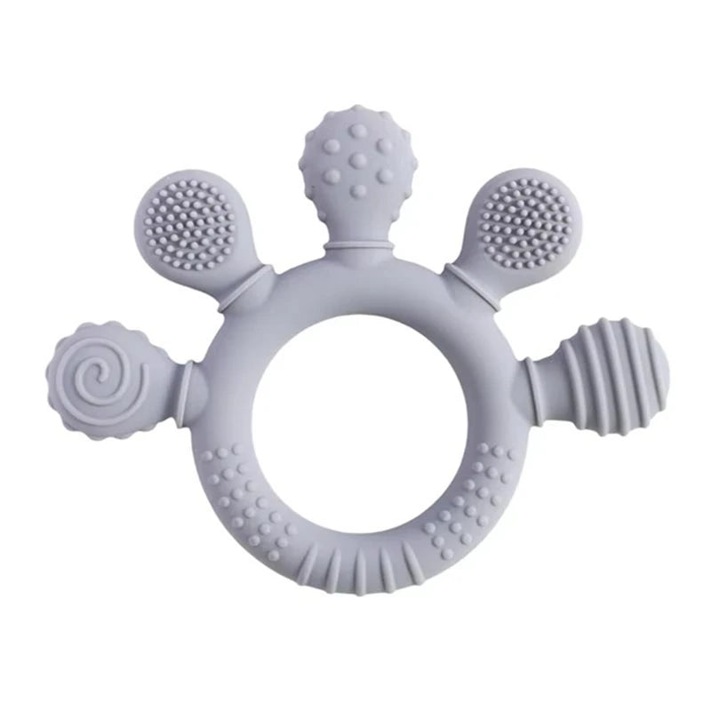 BPA-Free Baby Dinosaur Silicone Teether Sensory Toy Easy to Grip Infant Care Food Grade Baby Toy Newborn Gift Babies Accessory