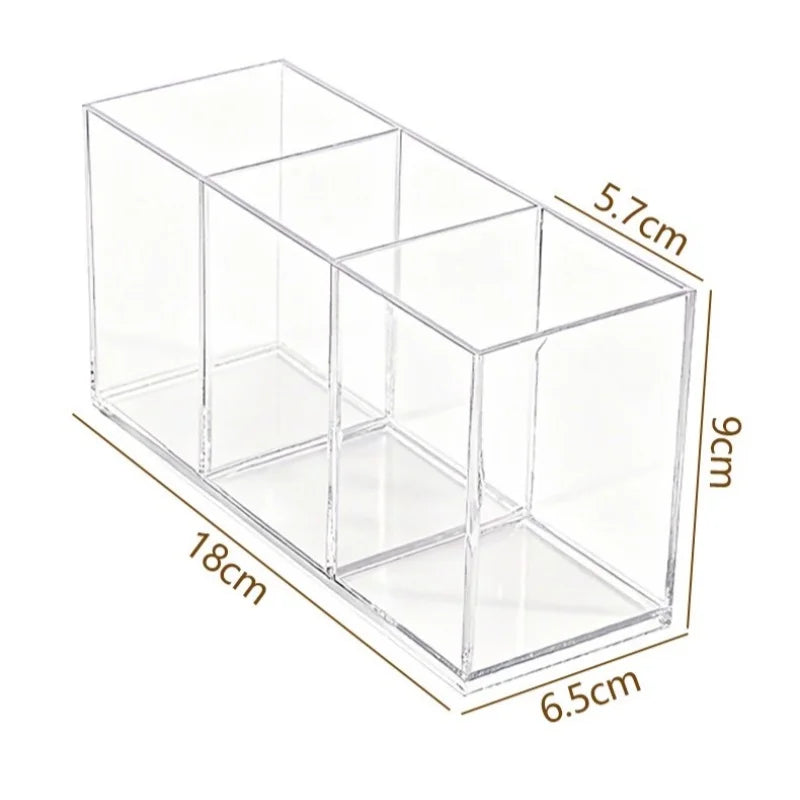 Transparent lipstick Cosmetic Makeup Acrylic Makeup Brush Tool Storage Box Case Make-up Brush Holder Table Organizer Makeup Tool