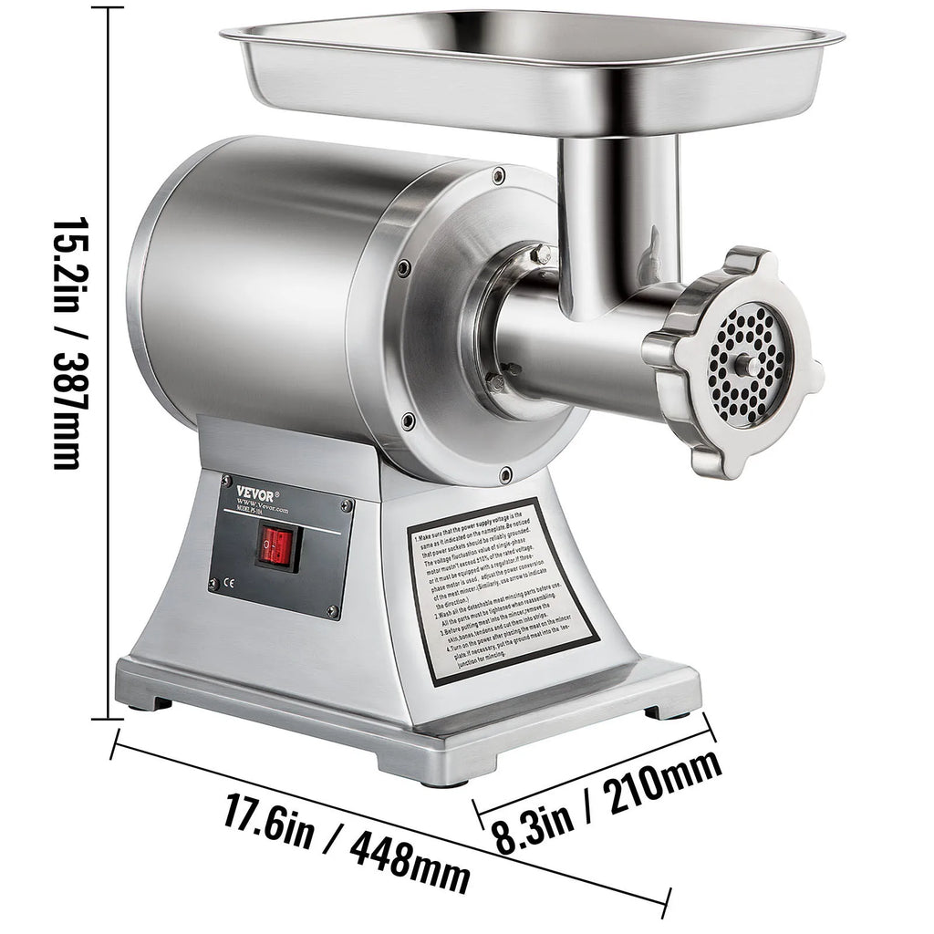 SucceBuy 122 Kg/H 250 KG/H Electric Meat Mincer Chopper Heavy Duty Food Processors Kitchen Appliances Commercial Grinder Machine