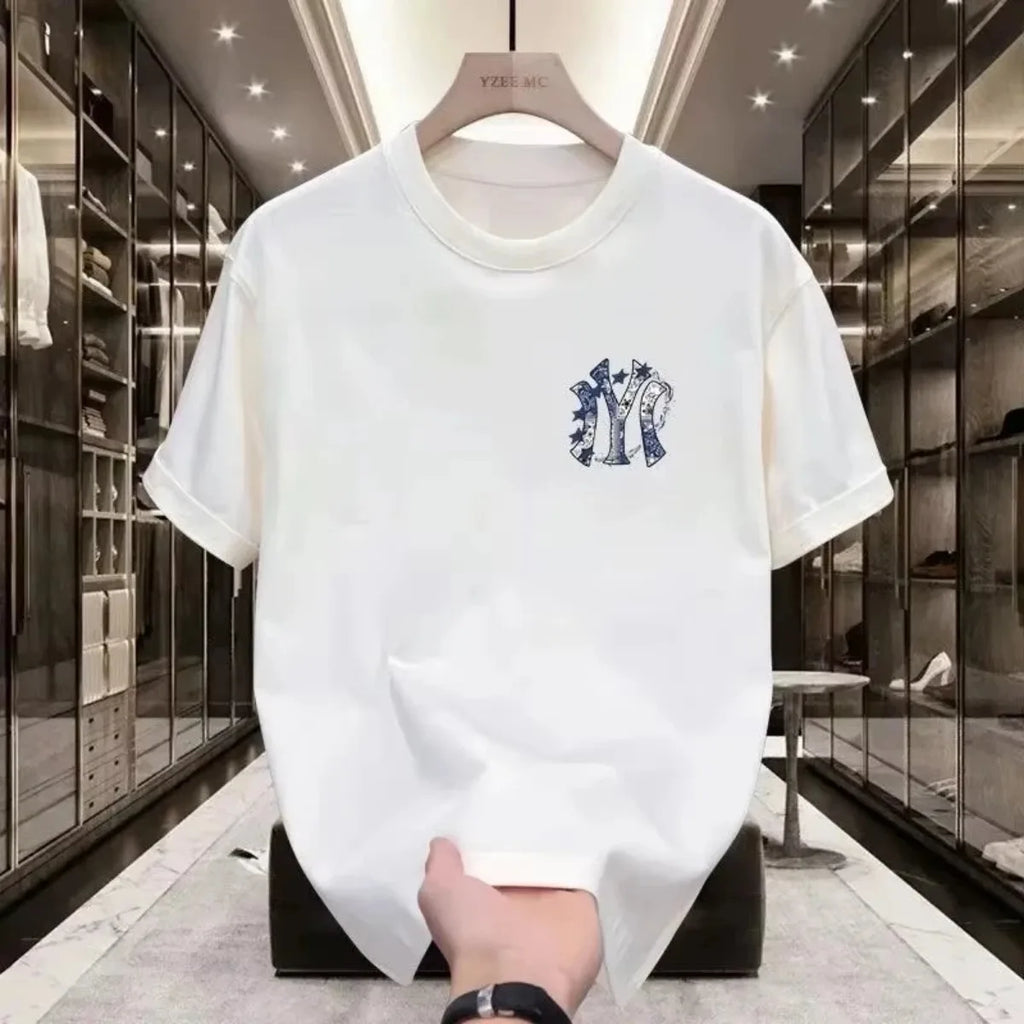 2026 New Trendy Street Printed Men's Short-sleeved T-shirt - A Street-style Comfortable Summer Loose Men's T-shirt