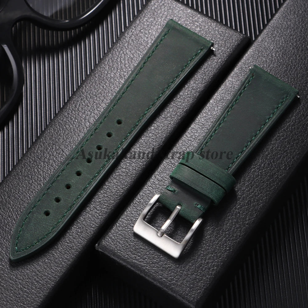 18mm Quick Release Vintage Leather Straps for Casio Mod Kit for F-91W W-800H SGW400 F84 F105/108 A158/168 AE1200/1300 Bracelets