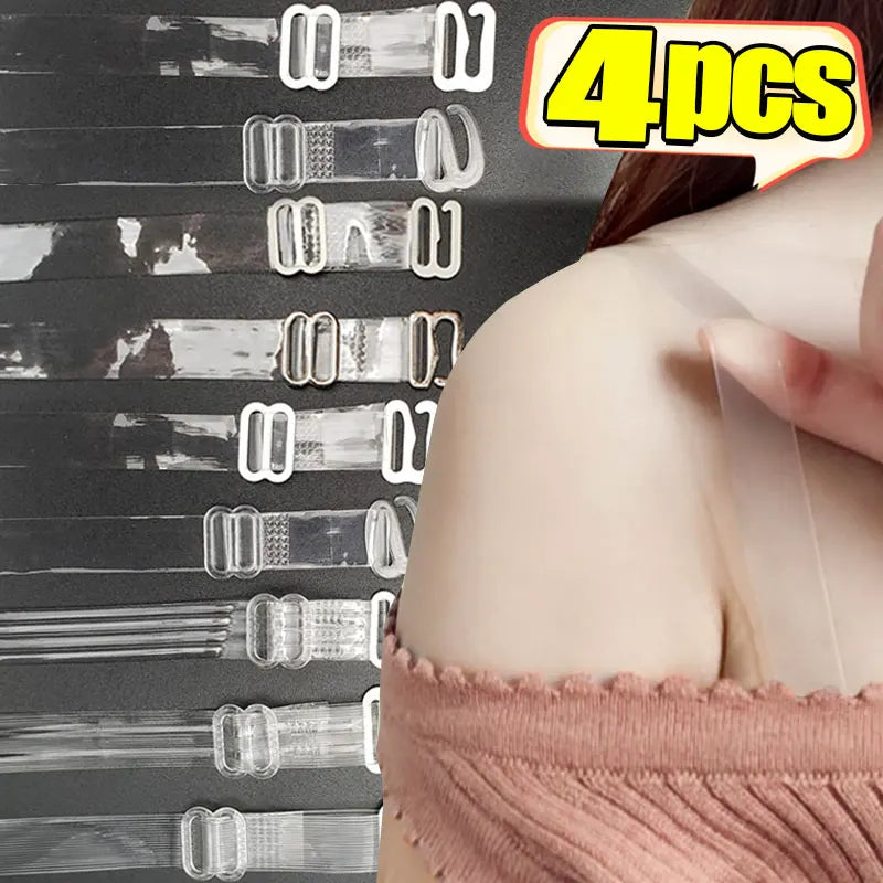 Invisible Transparent Bra Straps Detachable Silicone Elastic Belt Adjustable Non Slip Intimates Women Shoulder Strap Accessories