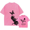 Anime Vagabond Miyamoto Musashi Cool Graphic Washed T Shirt Men Vintage Cotton T-shirts Harajuku Male Manga Comfortable Tshirt
