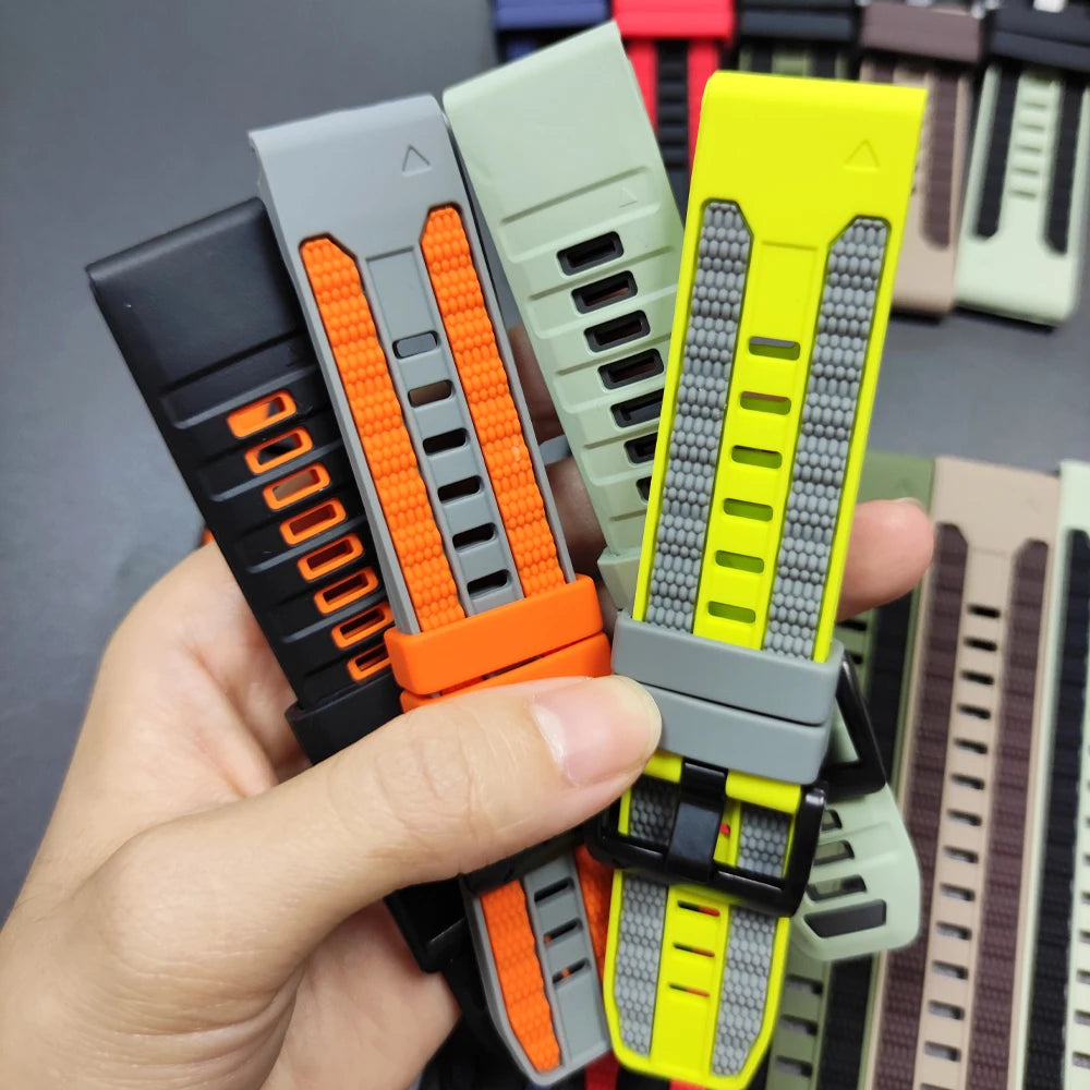 Fenix8 Watch Band For Garmin Fenix 8 Pro 47mm 51mm E 7 7X 6 6X/Epix Pro/Tactix8 970 965 QuickFit 22mm 26mm Sports Silicone Strap