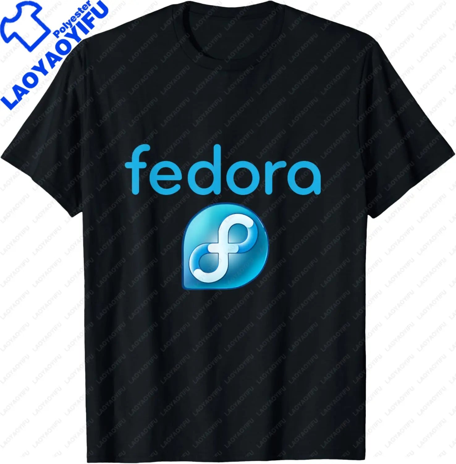 Linux Fedora T-Shirt White Tagline & Logo Open Source Os Tee T-Shirt Unisex Summer Streetwear Tops Mens Clothing Ropa Hombre