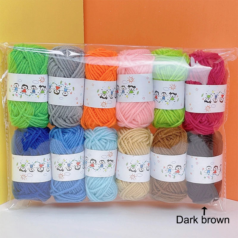 12Pcs Soft Warm DIY Cotton Wool Threads Soft Yarn Fine Quality Hand-Knitting Thread For Handmade Knitting Crochet Yarn