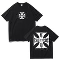Summer 2026 New West Coast Motorcycle Design Men's T-shirt High Quality Fashion Print Crew Neck T-shirt for Men and Women