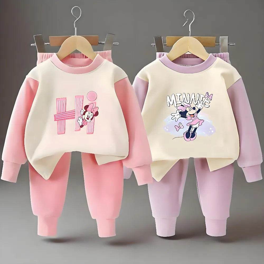 2026 Autumn New Long Sleeve Pajamas Sets for Girls Casual Home Clothes Sets Children Dralon Farbic Kids Bottom Clothes Sleepwear