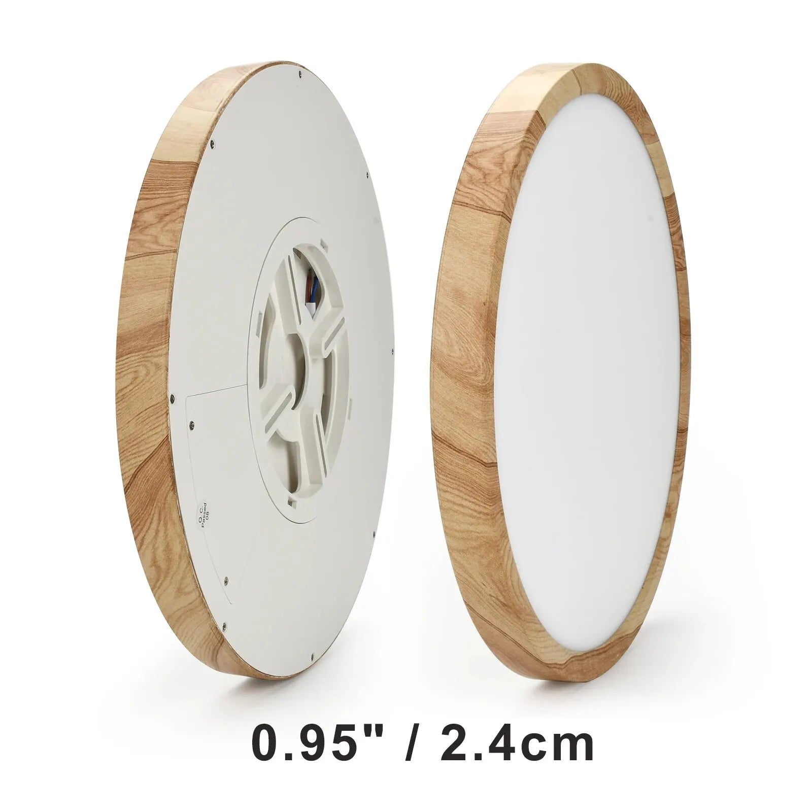 LVL LED Ceiling Light Wood Grain & White 3 in 1 Lighting Colors Home Lighting Kitchen Bedroom Bathroom Round Flush Ceiling Lamp