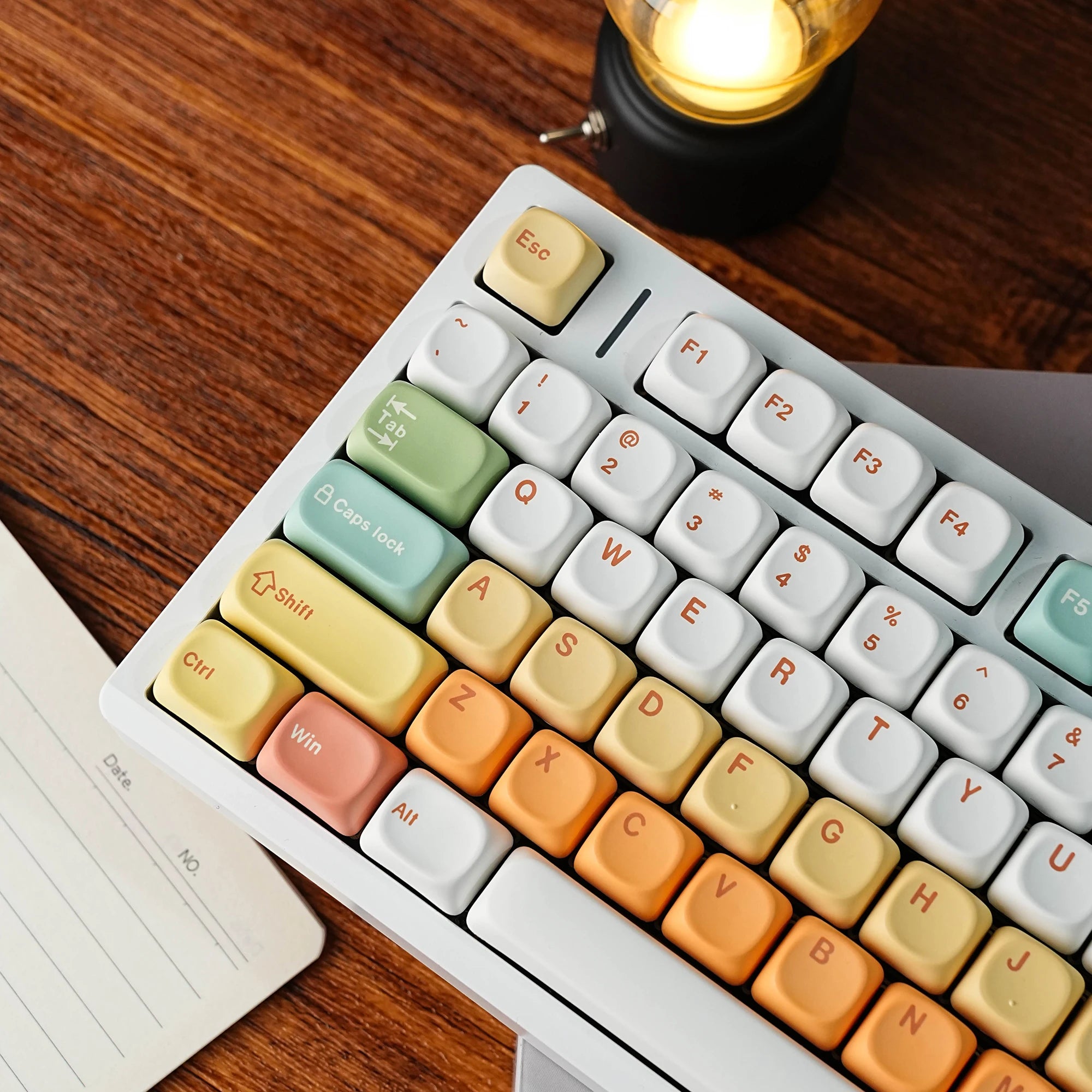 Moa Candy House PBT Keycaps 7U Alice Layout Space Keys Big Set Compatible with ANSI Russian Korean ISO Spanish German French ABN