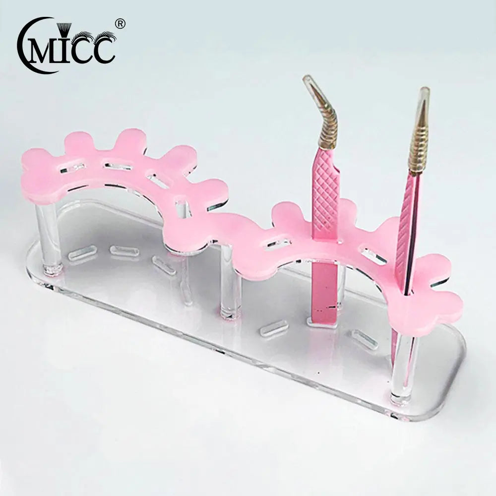 Acrylic Eyelash Tweezers Storage Rack Tweezer Organizer Holder Stand Eyelash Extension Tools Makeup Beauty Shelf 8 Holes