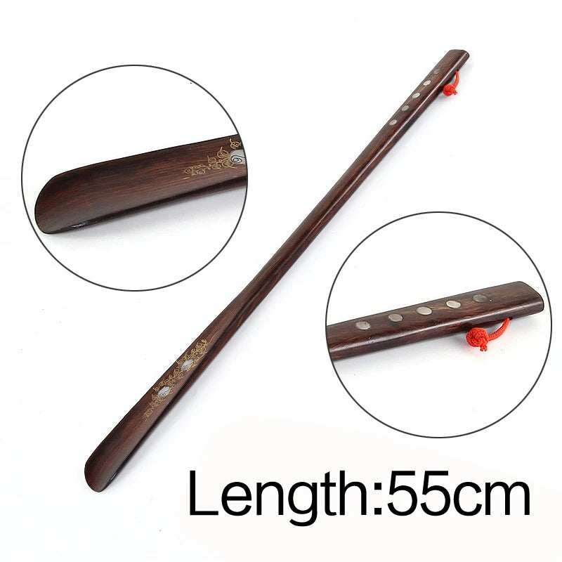 Professional Shoe Spoon Home Tools Durable Professional Wooden Shoe Horn Flexible Wood Long Handle Shoehorn Useful Shoe Lifter