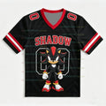 Personalized Sonic  Football Jerseys For Adult/Kids Summer V-neck Sports T shirts Sonic Cosplay Clothing Kids Football T Shirts