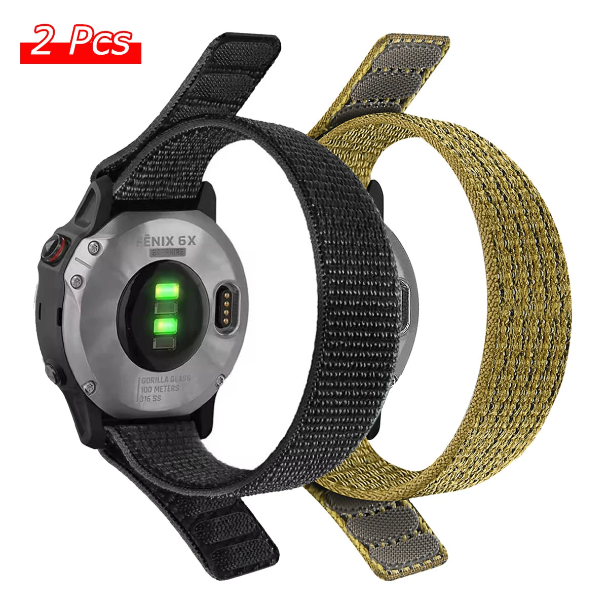 26mm 22mm Nylon Loop Watch Band For Garmin Fenix 8 8Pro 7 7X 6 6X 5X/Forerunner 970 965/Enduro 3 2/Instinct 3 2X QuickFit Strap