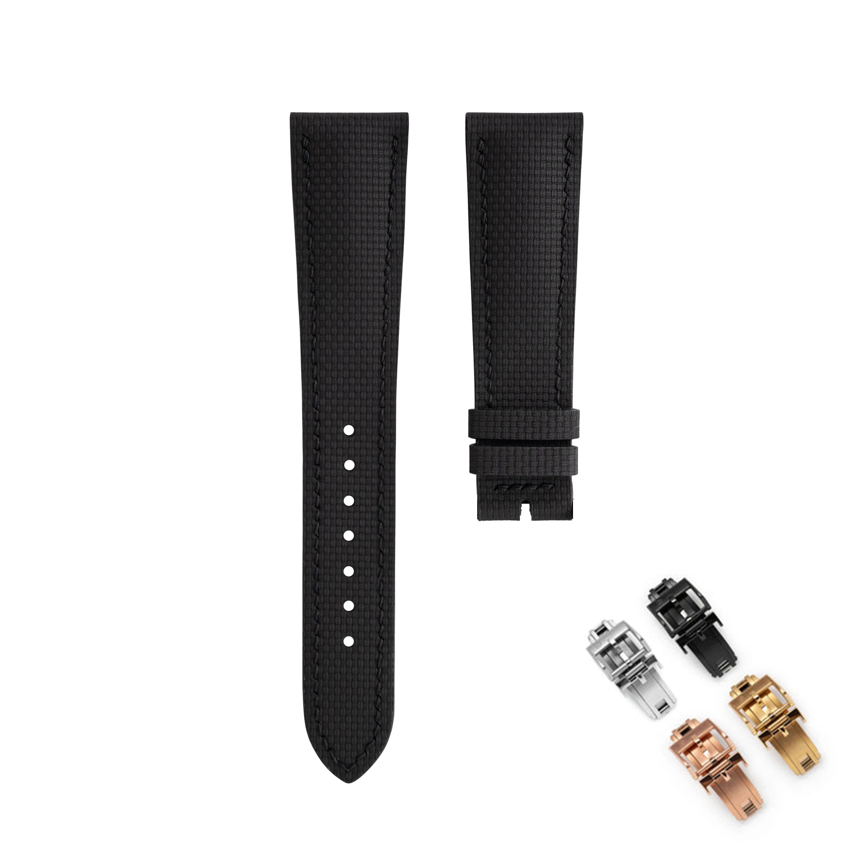 FKM Rubber Sailcloth Watch Strap 18mm 19mm 20mm 21mm 22mm Watch Bands Fit For Omega Seamaster 150 Omega Speedmaster Swatch