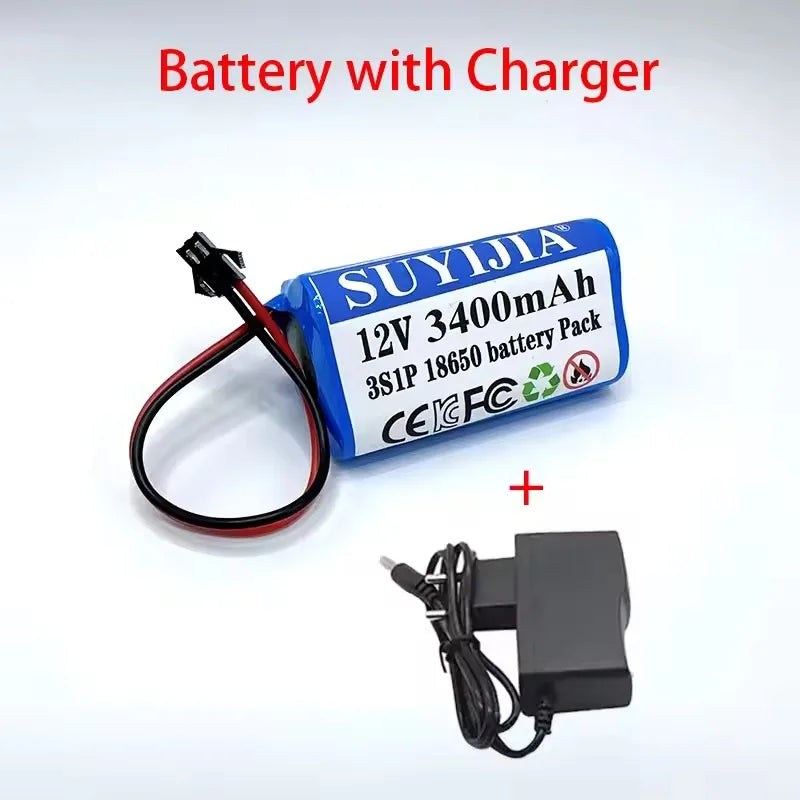 New Original 12V 3S1P Battery 6800mAh 12.6v 11.1v 18650 Lithium-ion Battery Pack Rechargeable Battery for CCTV Camera Fascia Gun