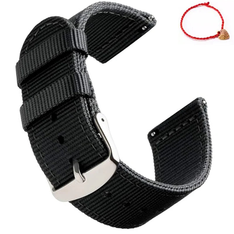 Waterproof Sailcloth Watch Band Quick Release Watch Strap 18mm 20mm  22mm Nylon Watchband