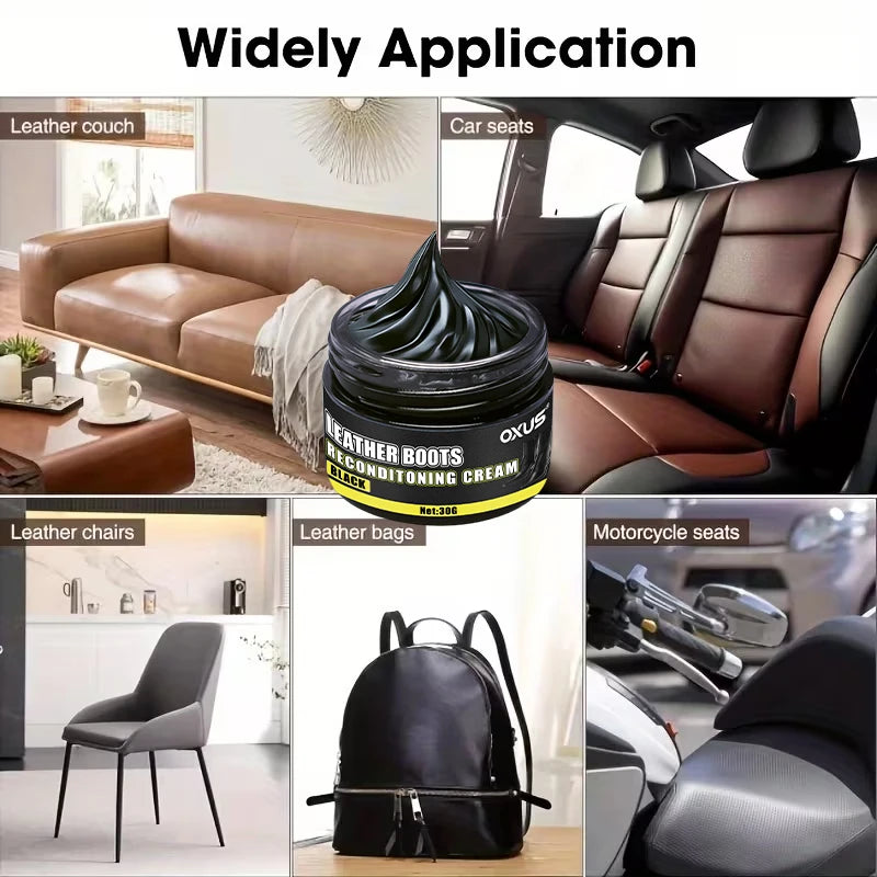 Leather Cream Shoe Polishing Maintenance Care Paste Black General Color Shoe Wax Car Leather Care and Interior Nourish