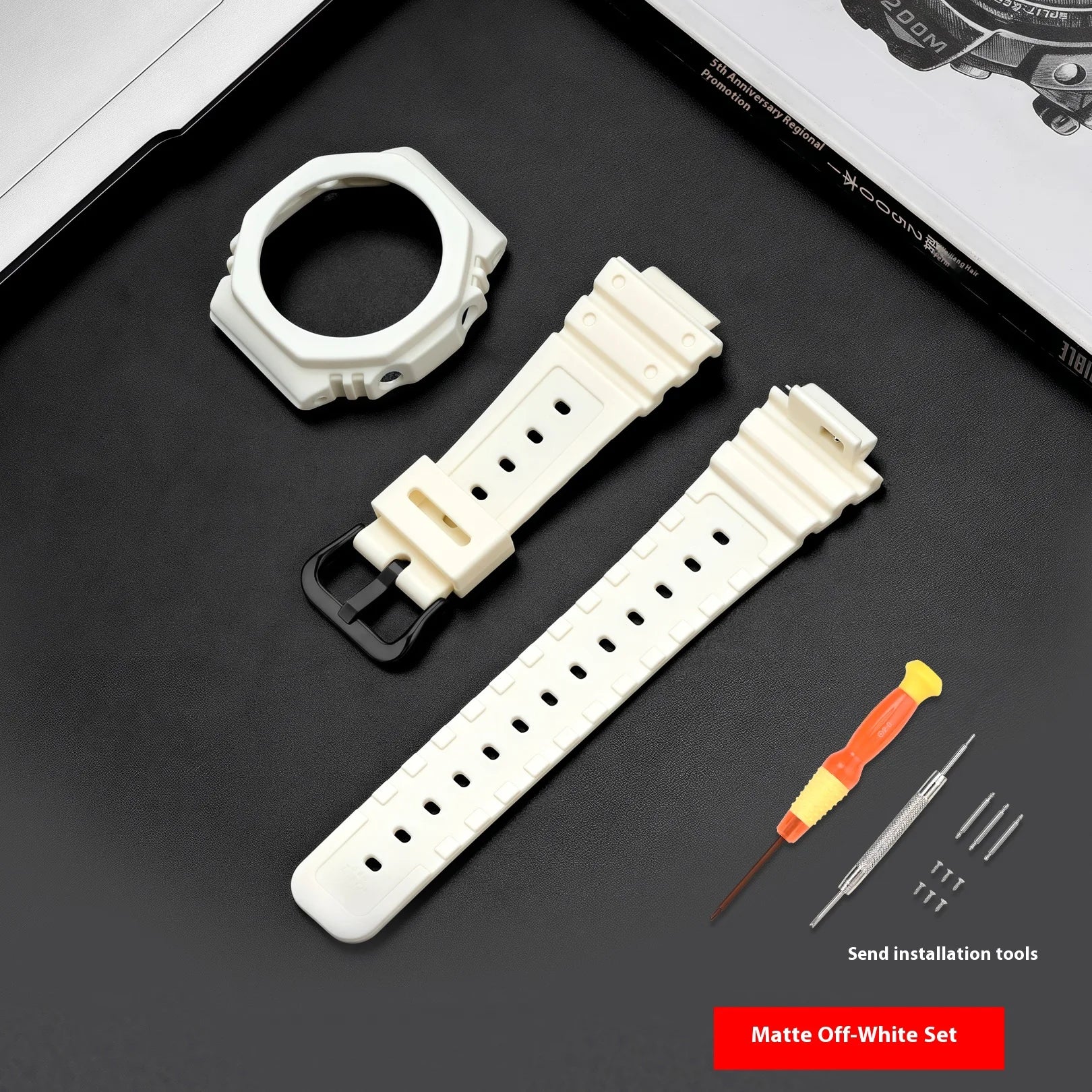 Case + Strap for Casio G-SHOCK GA-2100 GA-2110 Transparent Rubber Resin Watch Band Modified Quick Release Wrist Bracelet Shell