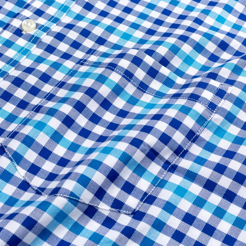 Men's Fashion Plaid Checkered Short Sleeve 100% Cotton Shirt Button-collar Holiday Youthful Striped Summer Casual Gingham Shirts