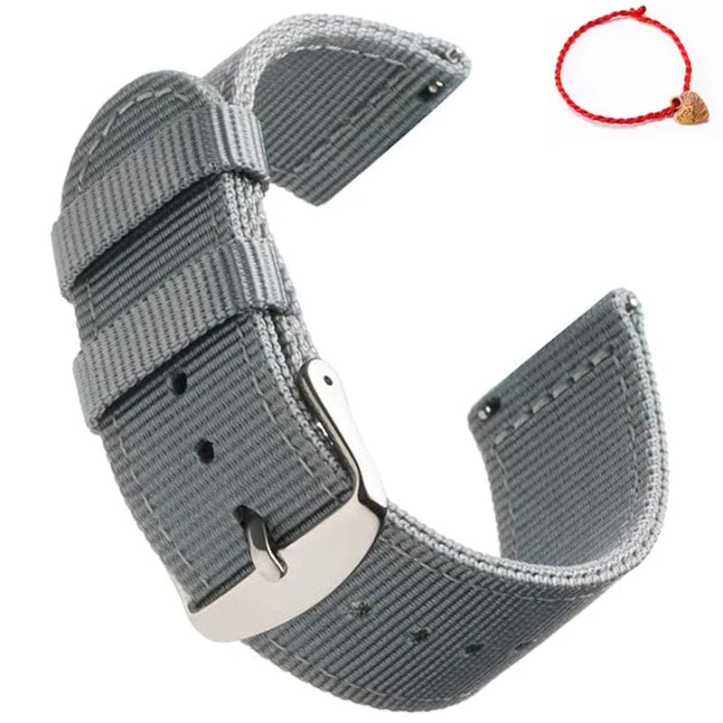 Waterproof Sailcloth Watch Band Quick Release Watch Strap 18mm 20mm  22mm Nylon Watchband