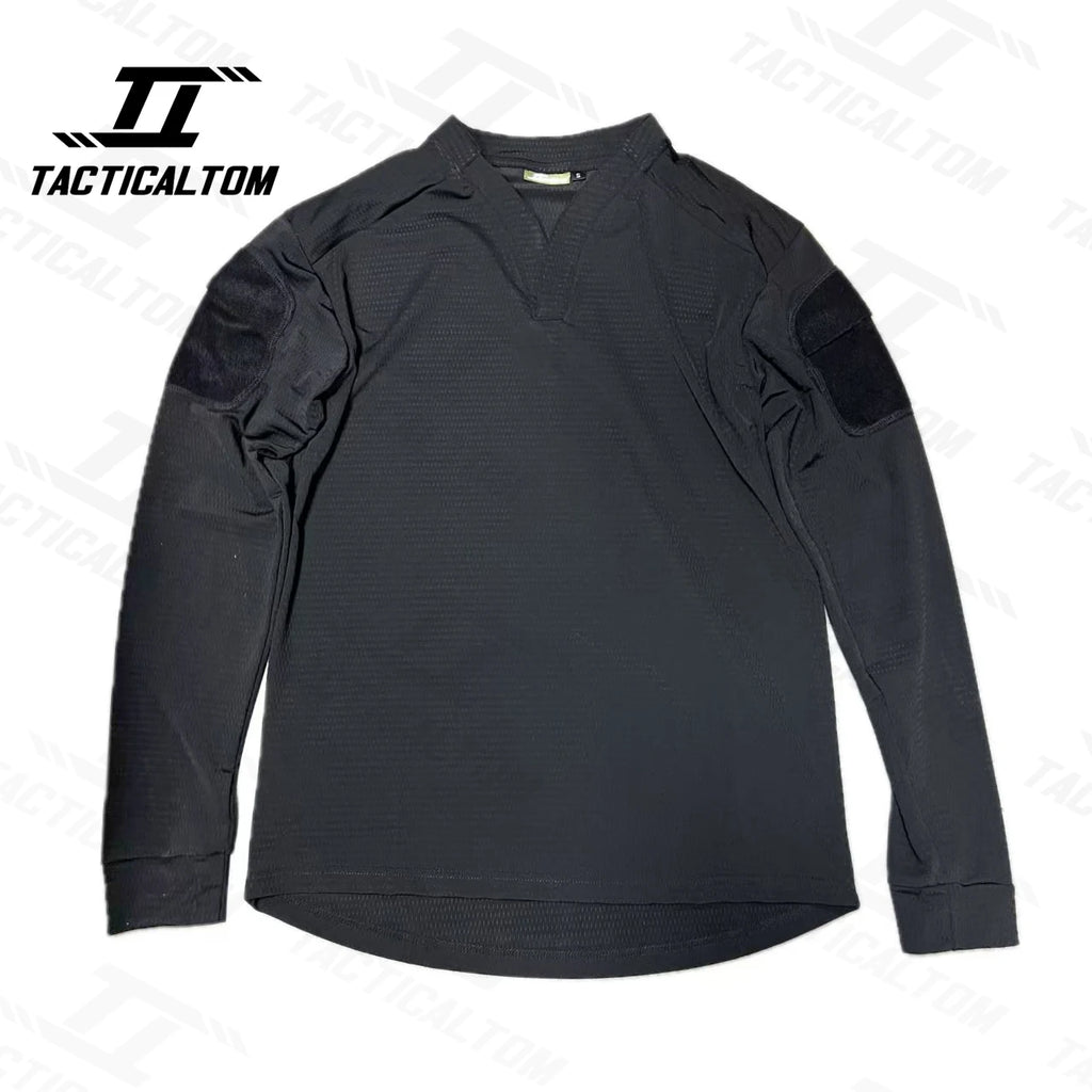 Tactical Tom vs. Quick Drying T-shirt, Long Sleeve Combat Jacket, V-neck Soft and Comfortable Outdoor Sportswear