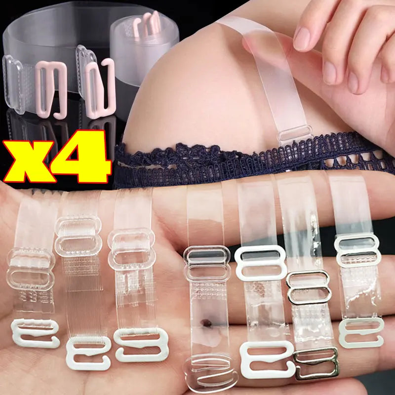 Invisible Transparent Bra Straps Detachable Silicone Elastic Belt Adjustable Non Slip Intimates Women Shoulder Strap Accessories