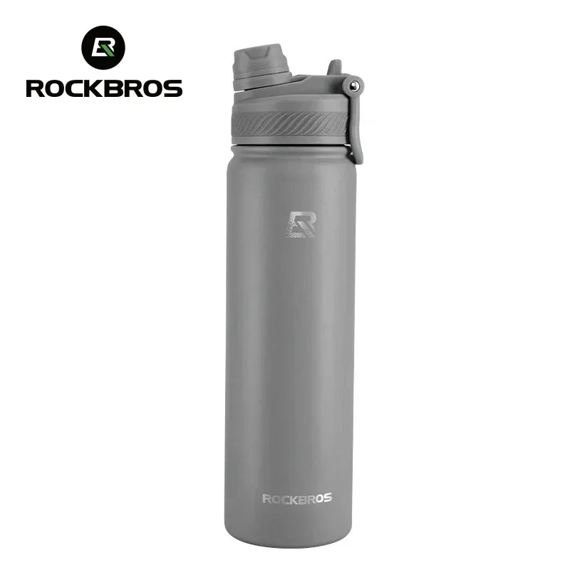 ROCKBROS Thermal Water Bottle Sports Water Bottle Non Slip Stainless Steel Cold And Hot Thermo Cup Cycling Hiking Equip