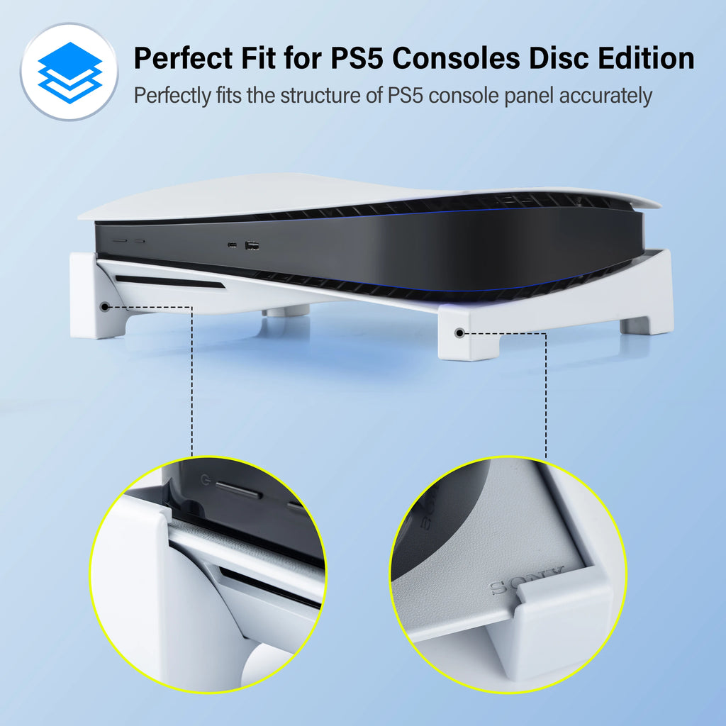 Desktop Bracket for PS5 Console Horizontal Game Console Cooling Base Stand for PlayStation 5 Disc & Digital Editions Accessories