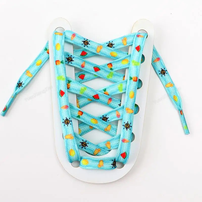 1Pair Print Shoelaces for Sneakers Quality Fabric Flat Shoe laces Fashion Girl Laces for Shoes width 0.8cm 120/140/160CM