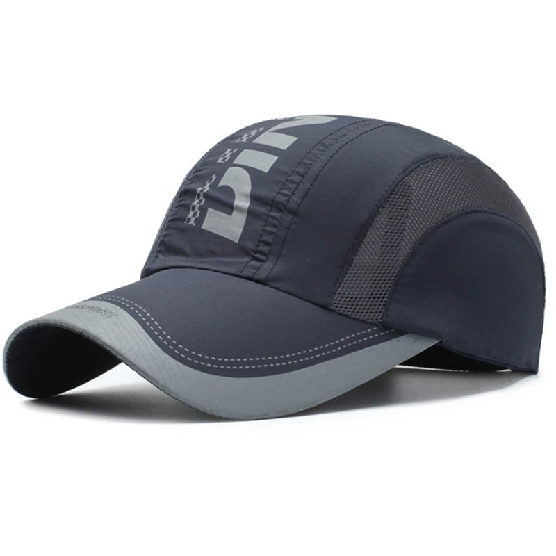 New Summer Hat Quick-Drying Cap Fashion Spring Baseball Cap Outdoor Sports Cap Breathable Mesh Hat Visor Hat Mens Cap