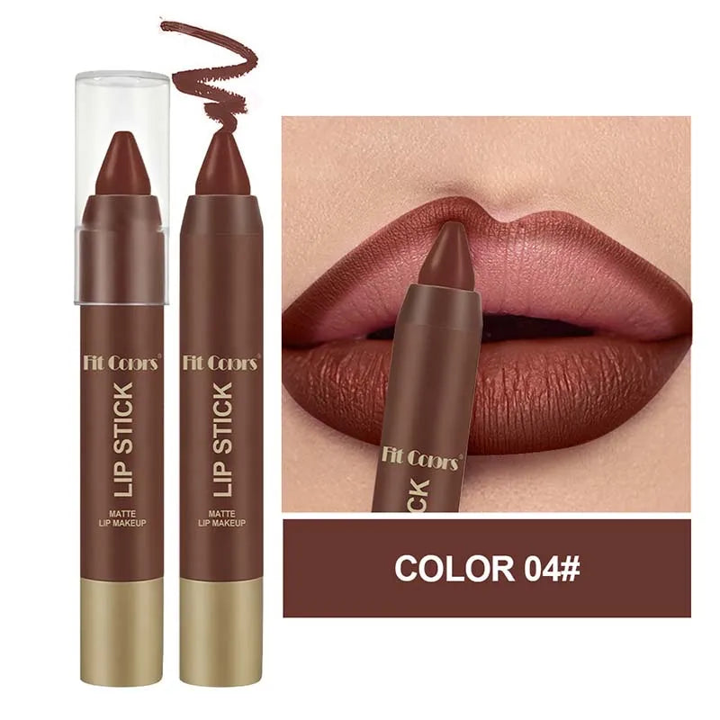 Matte Lipstick Makeup Velvet Lip Liner Crayon Sexy Brown Red Chocolate Tint Lipstick Lip Contouring Lipliner Outline Cosmetic