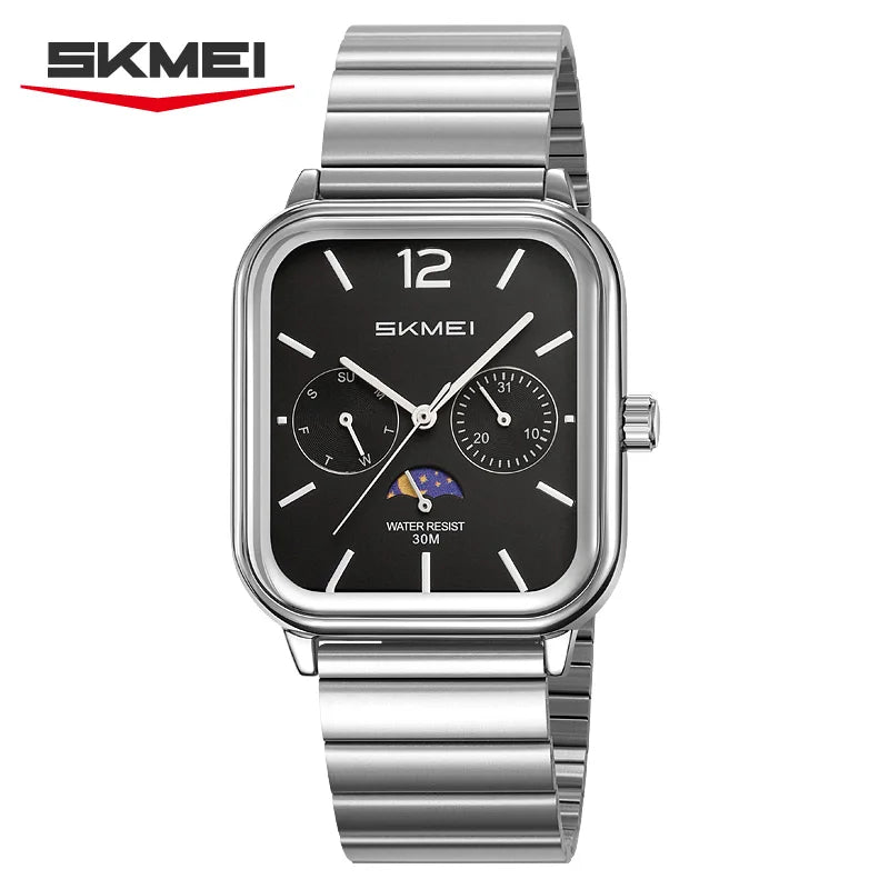 SKMEI 2509 New Casual Simple Quartz Watch Men's Luxury Business Waterproof Calendar Week Exquisite Watch relógios masculino