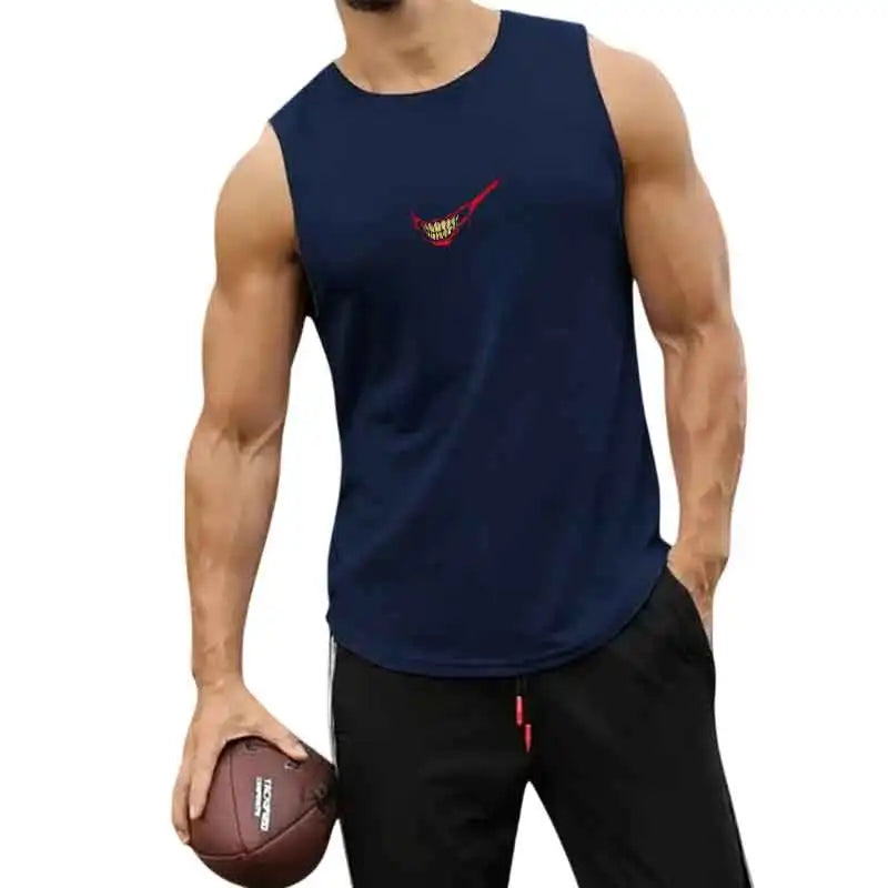 Gym Tank Top Running Sleeveless Shirt Fitness Workout Vest Men Basketball Jersey Training Bodybuilding Workout Stringer Singlets