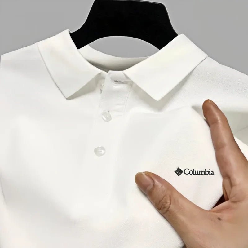 Men's short sleeved polo shirt high-end brand embroidered top 2026 summer new solid color comfortable and casual lapel T-shirt
