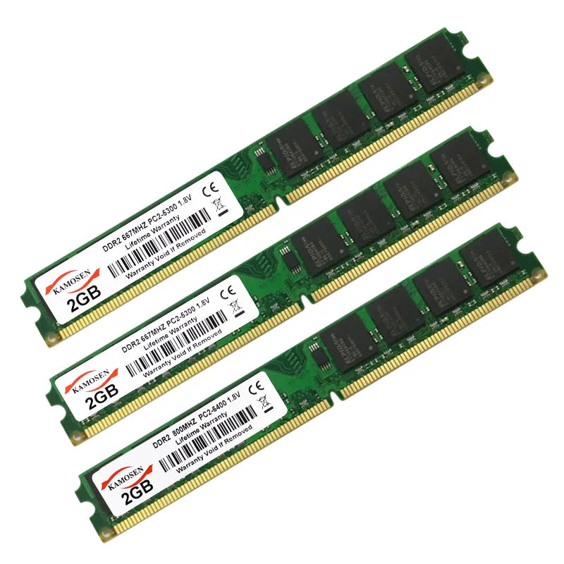 DDR2 DDR3 Desktop RAM 2GB 667 800 1333 1600MHz PC2 PC3-5300 PC2-6400 PC3-10600 PC3-12800 DIMM Computer Memory