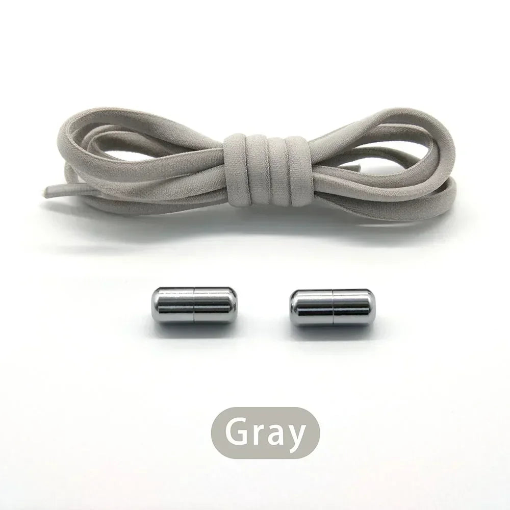 Elastic No Tie Shoelaces Semicircle Shoe Laces for Kids and Adult Sneakers Shoelace Quick Lazy Metal Lock Laces Shoe Strings