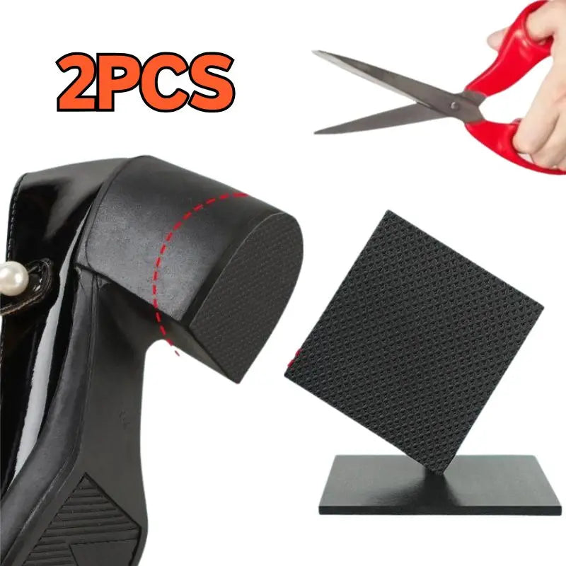 2pcs Repair Material Shoe Repair Wear-resistant DIY Soles Replacement High Heel Accessories Anti-slip Rubber Sole Protector