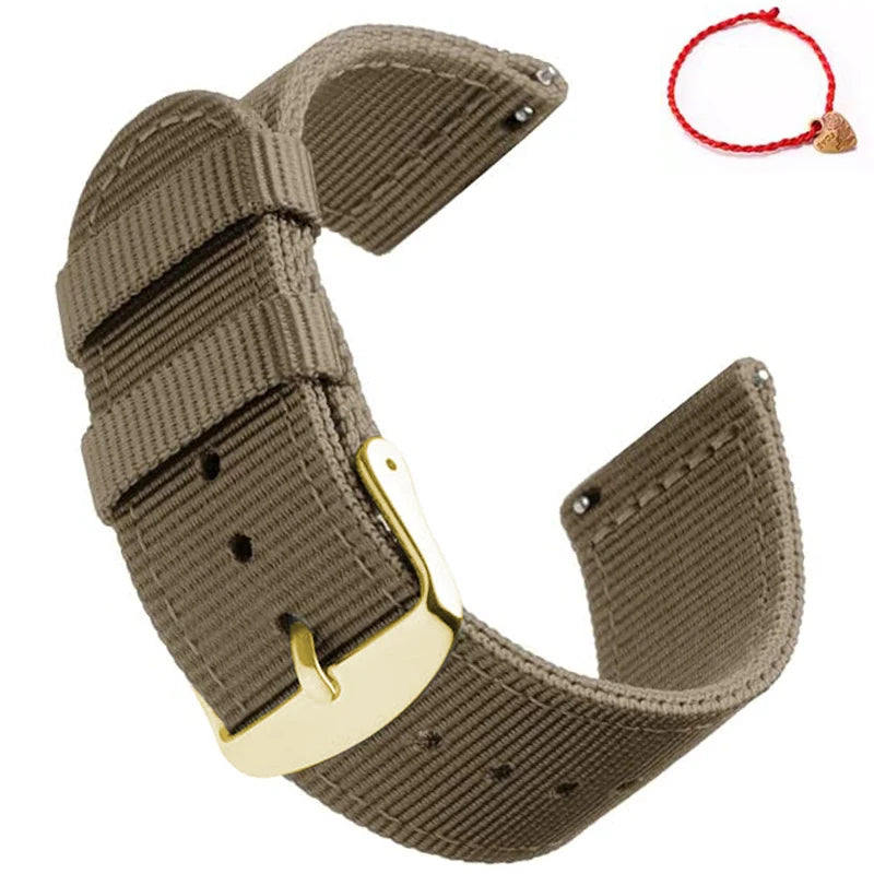 Waterproof Sailcloth Watch Band Quick Release Watch Strap 18mm 20mm  22mm Nylon Watchband