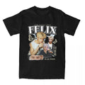 Men FELIX Korean Kpop Singer T Shirts Idol Cotton Clothing Summer Vintage Short Sleeve T-Shirt O Neck Harajuku Tshirt