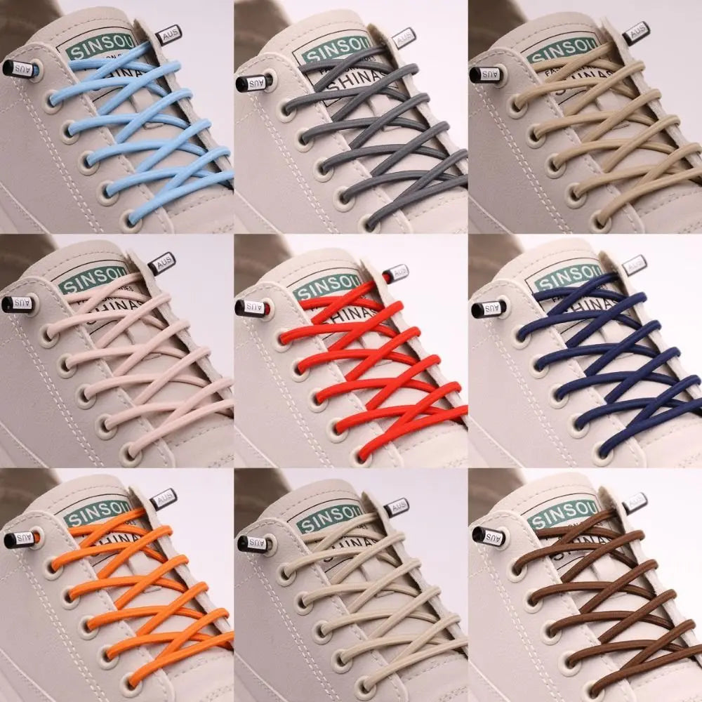1 pair Shoelaces No Tie Shoelaces Multicolors Elastic Lace Shoelace Creative Lazy Silicone Laces Rubber Shoelace Buckle