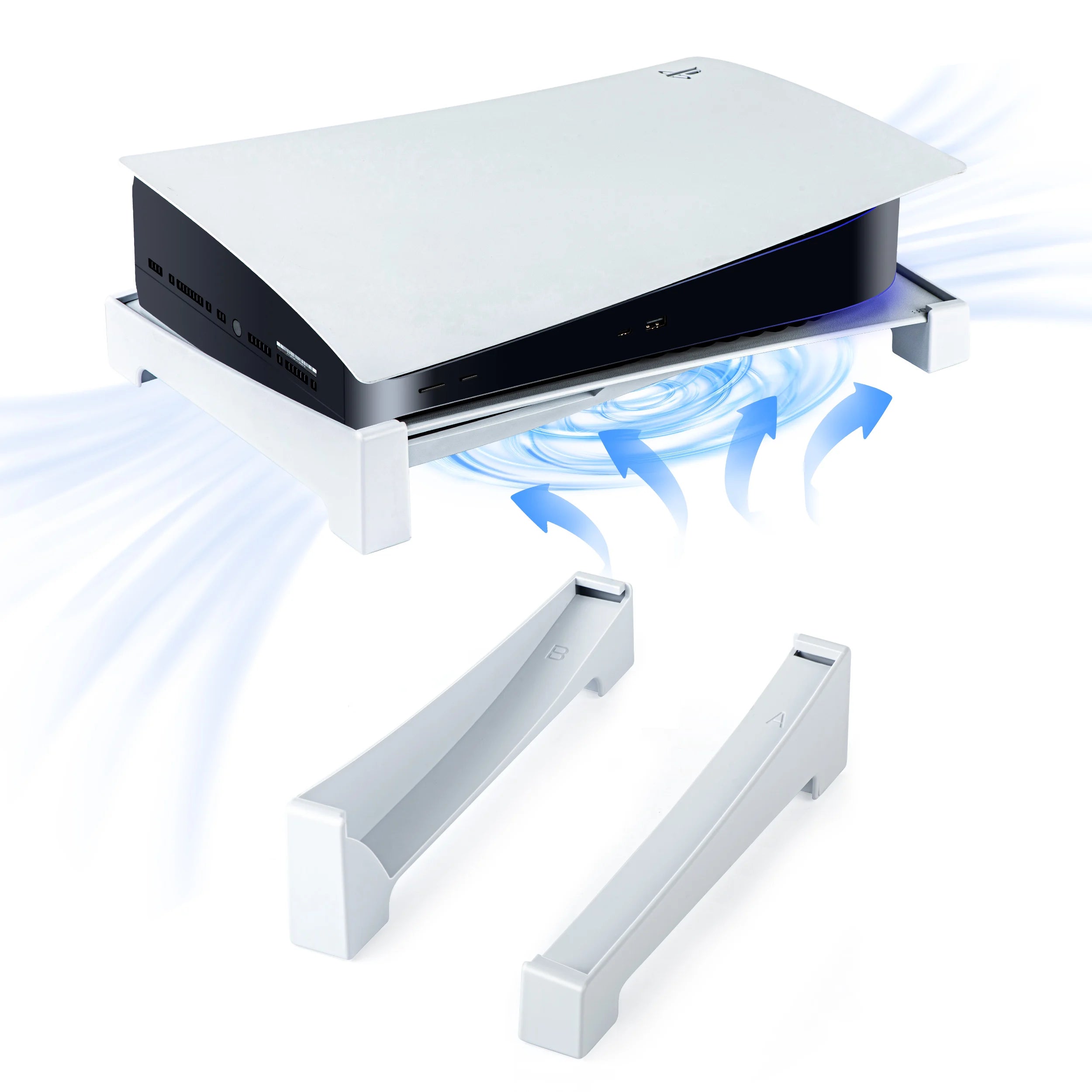 Desktop Bracket for PS5 Console Horizontal Game Console Cooling Base Stand for PlayStation 5 Disc & Digital Editions Accessories
