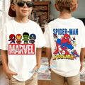 Kids Summer Cute Spider-Man Print Children's Short-Sleeved T-Shirt for Girls Boys 100% Cotton - Fashionable Short Sleeve