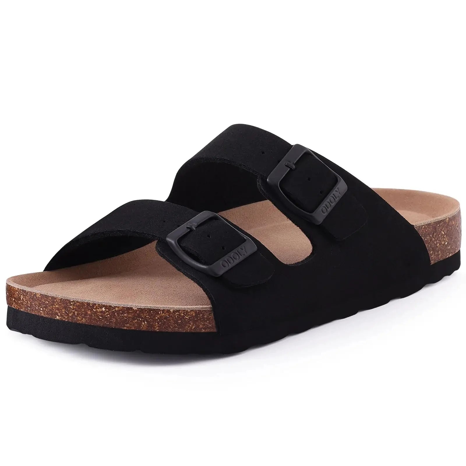 Shevalues Cork Sole Slippers For Women Men Classic Suede Summer Sandals With Arch Support Fashion Orthopedic Beach Cork Shoes